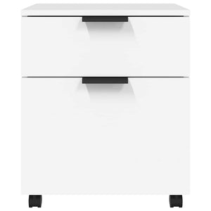 Mobiler Aktenschrank Weiß Rollen 45x54cm