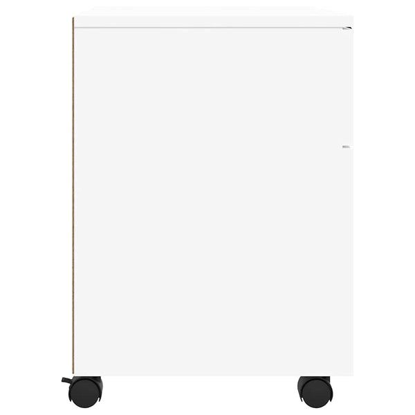Mobiler Aktenschrank Weiß Rollen 45x54cm