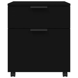 Mobiler Aktenschrank, Schwarz, 45x38x54 cm