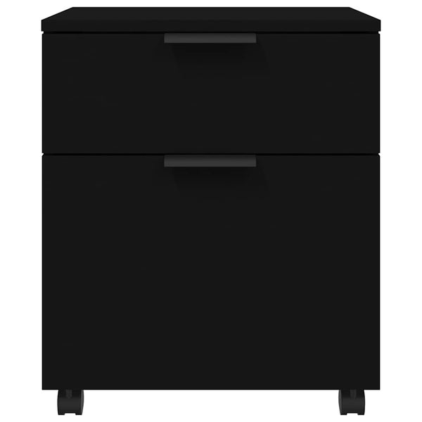 Mobiler Aktenschrank, Schwarz, 45x38x54 cm