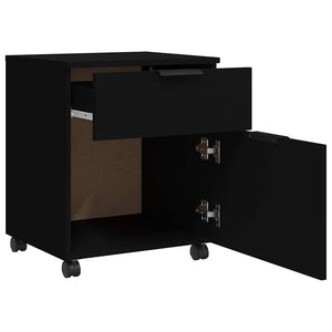 Mobiler Aktenschrank, Schwarz, 45x38x54 cm