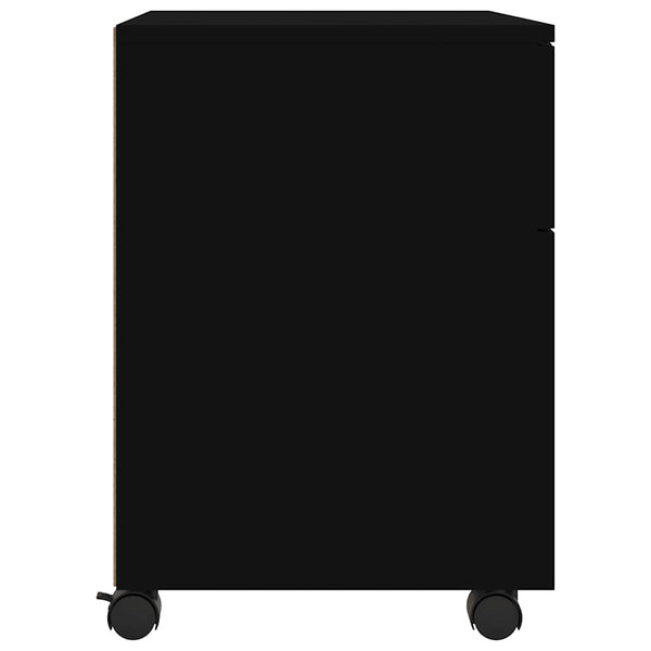 Mobiler Aktenschrank, Schwarz, 45x38x54 cm