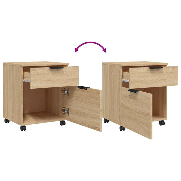 Mobiler Aktenschrank Sonoma Eiche 45x38x54 cm