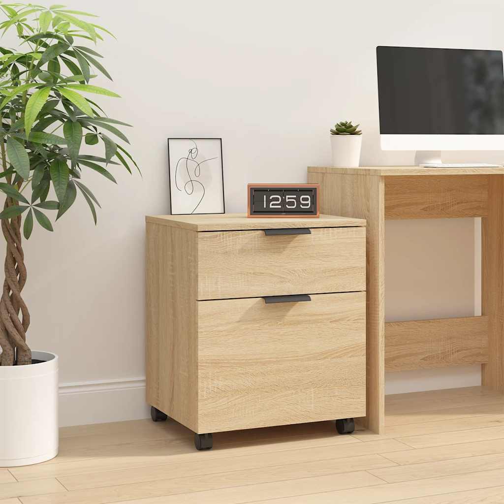 Mobiler Aktenschrank Sonoma Eiche 45x38x54 cm
