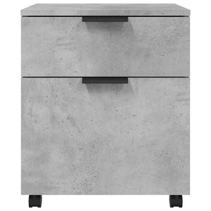 Mobiler Aktenschrank Betongrau 45x38x54 cm