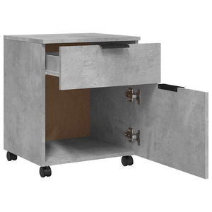 Mobiler Aktenschrank Betongrau 45x38x54 cm