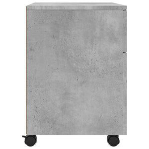 Mobiler Aktenschrank Betongrau 45x38x54 cm