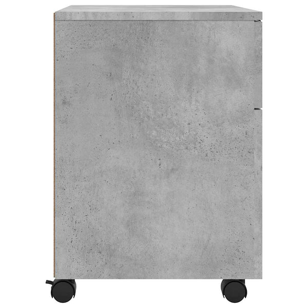 Mobiler Aktenschrank Betongrau 45x38x54 cm