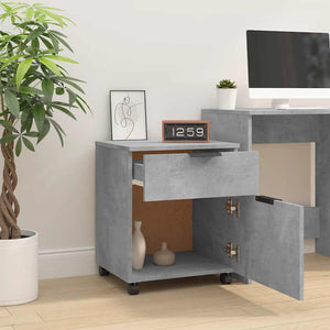Mobiler Aktenschrank Betongrau 45x38x54 cm
