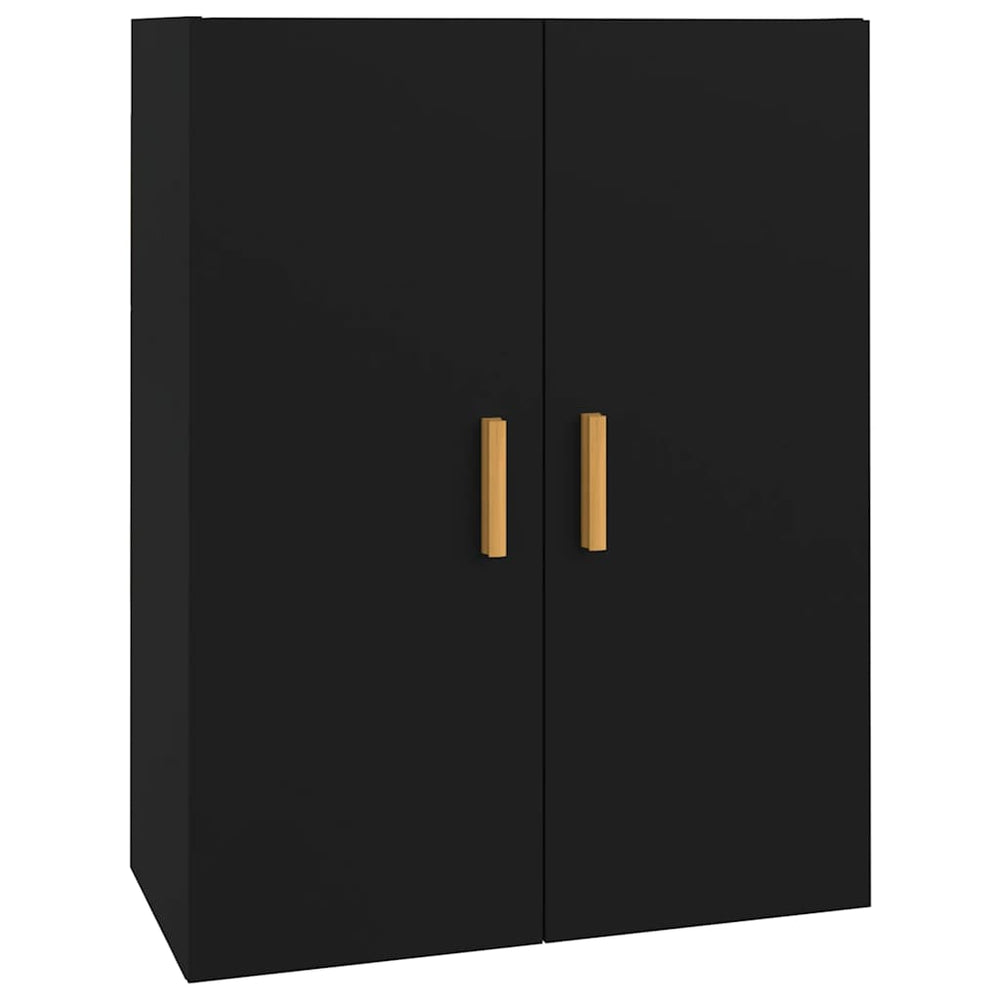 Schwarzer Hängeschrank 69,5x34x90 cm