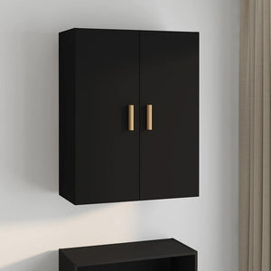 vidaXL Meuble haut noir 69,5x34x90 cm