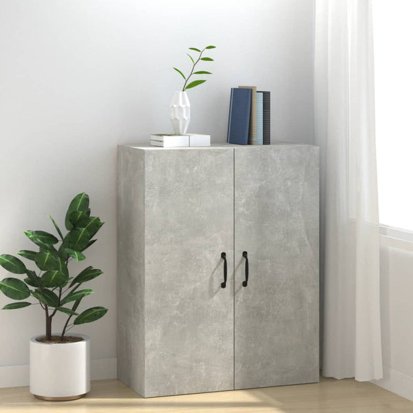 vidaXL Meuble Haut Gris Ciment 69,5x34x90 cm Bois d'ingénierie