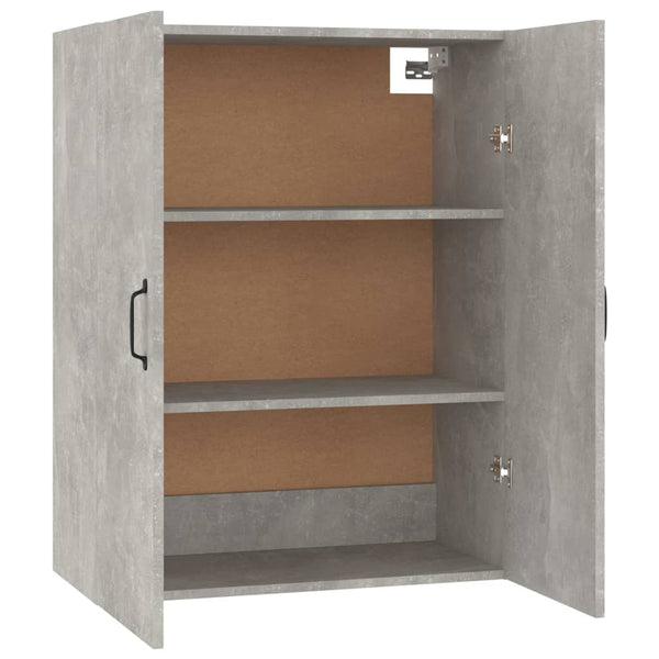 vidaXL Meuble Haut Gris Ciment 69,5x34x90 cm Bois d'ingénierie