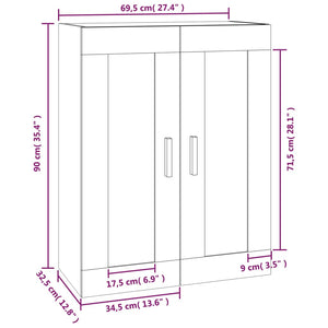 Weißer Wandschrank 69,5x32,5x90 cm