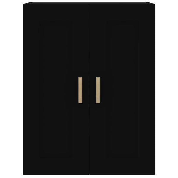 Schwarzer Wandschrank 69,5x32,5x90 cm