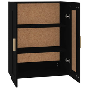 Schwarzer Wandschrank 69,5x32,5x90 cm