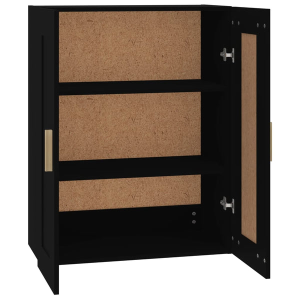 Schwarzer Wandschrank 69,5x32,5x90 cm