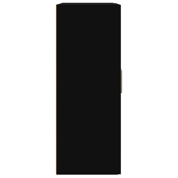 Schwarzer Wandschrank 69,5x32,5x90 cm