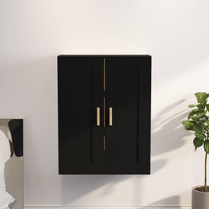 Schwarzer Wandschrank 69,5x32,5x90 cm