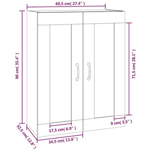 Betongrauer Hängeschrank 69,5x90 cm