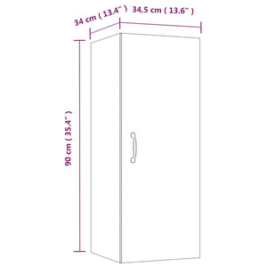 Hängeschrank Weiß 34,5x34x90 cm