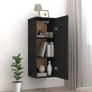 Schwarzer Hängeschrank 34,5x34x90 cm