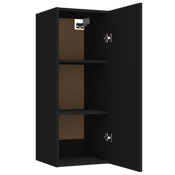 Schwarzer Hängeschrank 34,5x34x90 cm