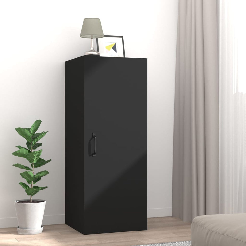 Schwarzer Hängeschrank 34,5x34x90 cm