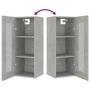Hängeschrank Betongrau 34,5x34x90 cm