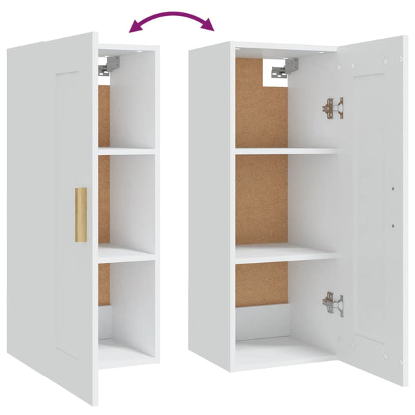 Weißer Wandschrank 35x34x90 cm