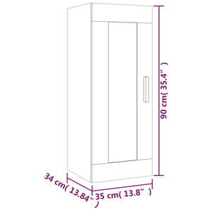 Weißer Wandschrank 35x34x90 cm
