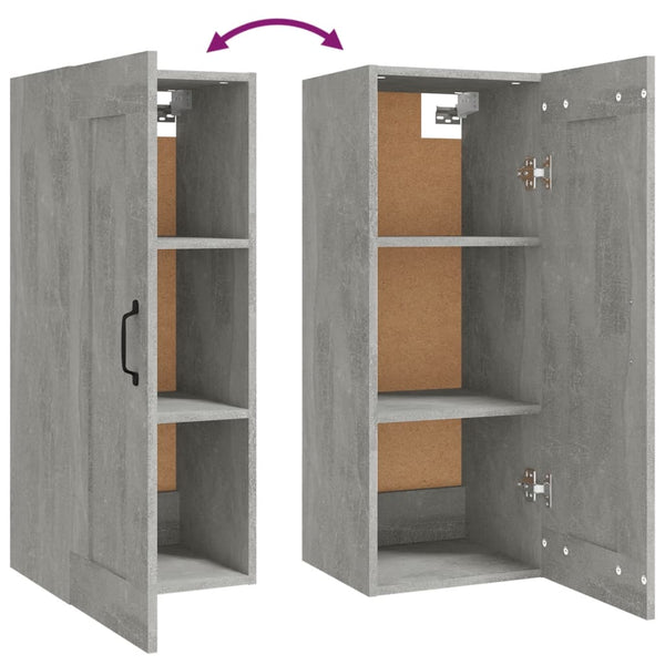 Hängeschrank Betongrau 35x34x90 cm