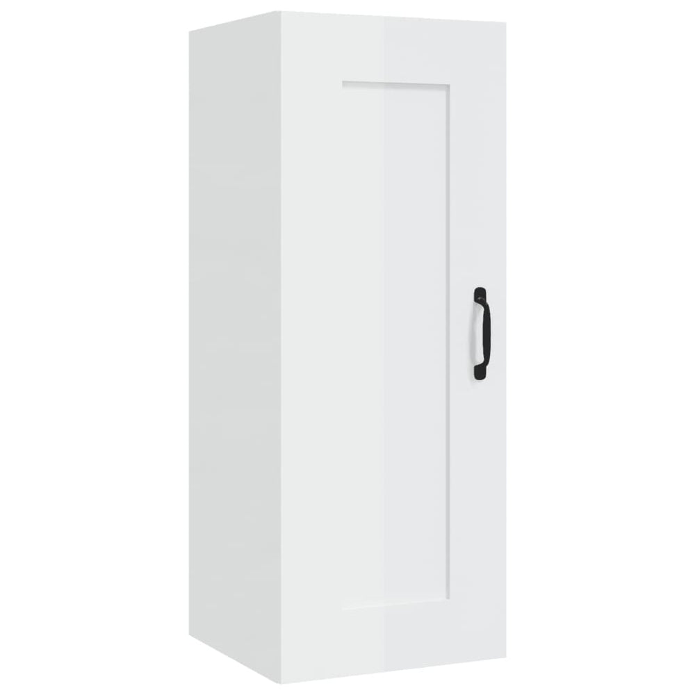 Hängeschrank Weiß Hochglanz 35x90 cm