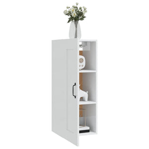 Hängeschrank Weiß Hochglanz 35x90 cm