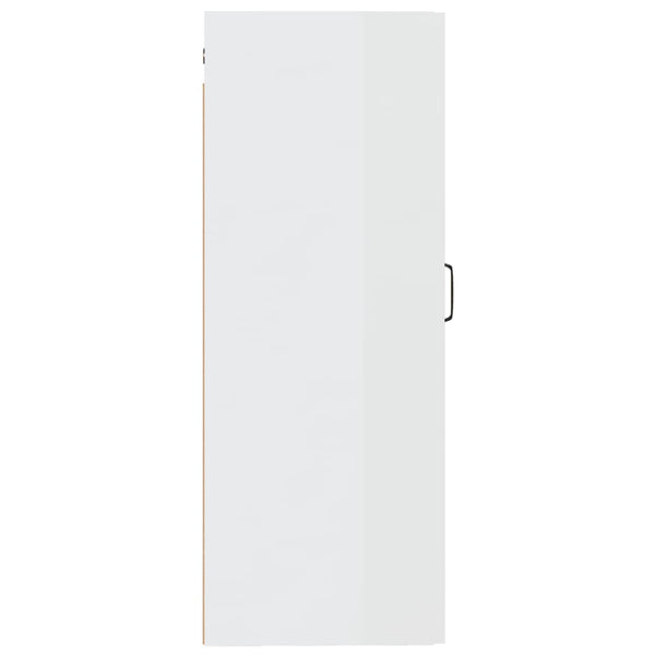 Hängeschrank Weiß Hochglanz 35x90 cm