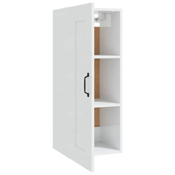 Hängeschrank Weiß Hochglanz 35x90 cm