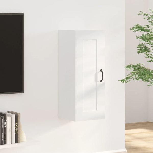 Hängeschrank Weiß Hochglanz 35x90 cm