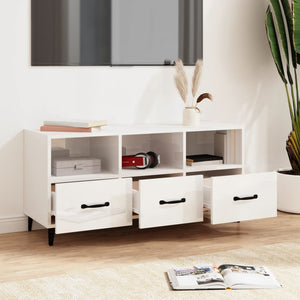 TV-Schrank Hochglanz Weiß 102 cm