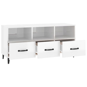 TV-Schrank Hochglanz Weiß 102 cm
