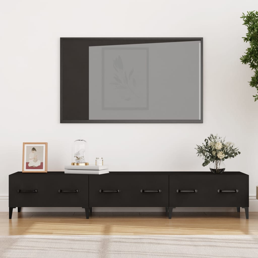 Schwarzer TV-Schrank 150 cm
