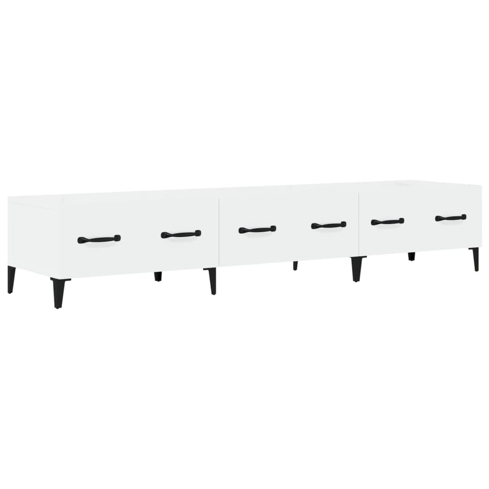 vidaXL TV Cabinet High-Gloss White 150x34.5x30 cm Engineered Wood