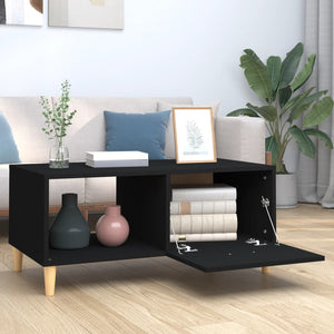 Schwarzer Couchtisch 89,5x50x40 cm