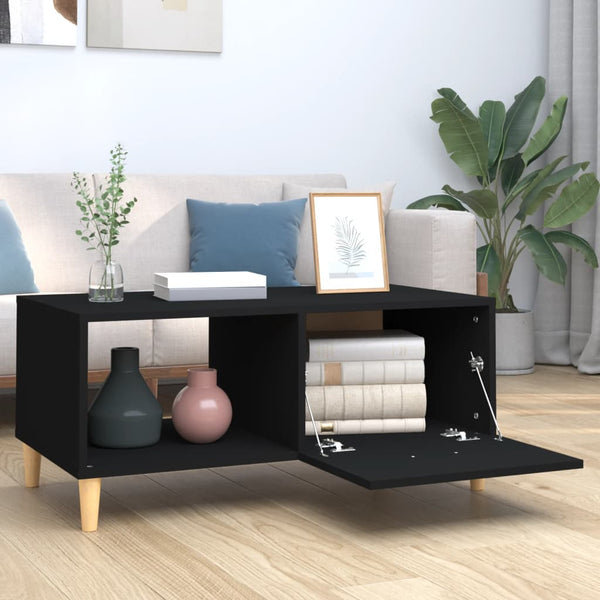 Schwarzer Couchtisch 89,5x50x40 cm