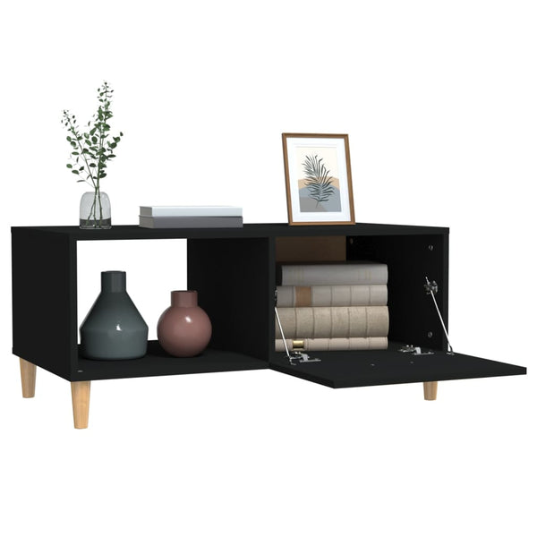 Schwarzer Couchtisch 89,5x50x40 cm