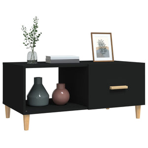 Schwarzer Couchtisch 89,5x50x40 cm