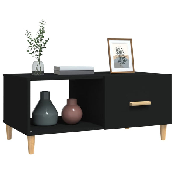 Schwarzer Couchtisch 89,5x50x40 cm