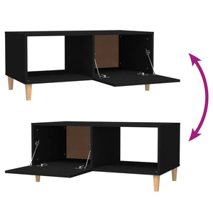 Schwarzer Couchtisch 89,5x50x40 cm