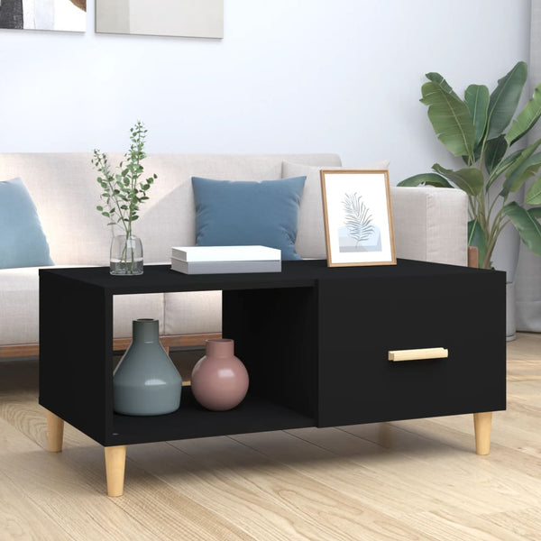 Schwarzer Couchtisch 89,5x50x40 cm
