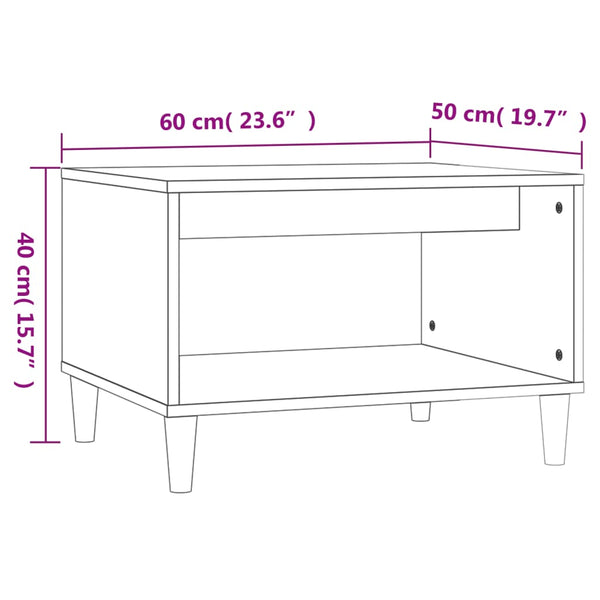 Schwarzer Couchtisch 60x50x40 cm