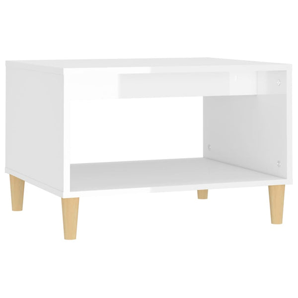 Couchtisch Hochglanz Weiß 60x50x40 cm